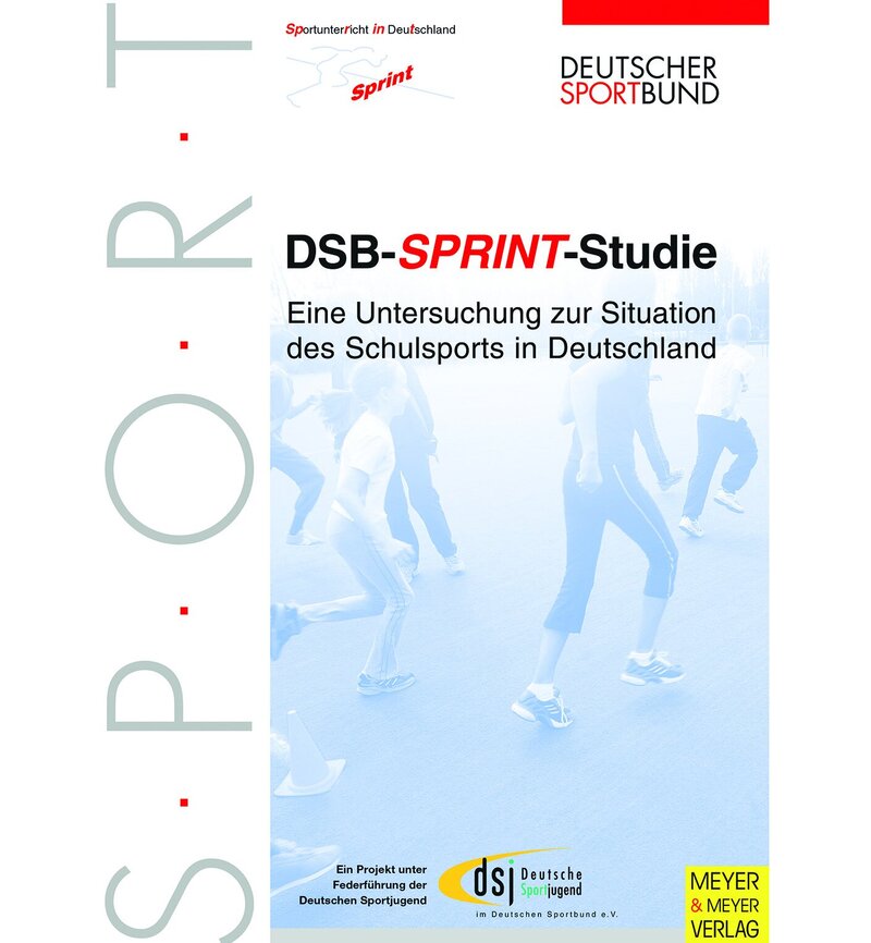 Titelblatt der DSB-Sprint-Studie zur Situation des Schulsports in Deutschland mit dem Logo des Deutschen Sportbunds und der Deutschen Sportjugend