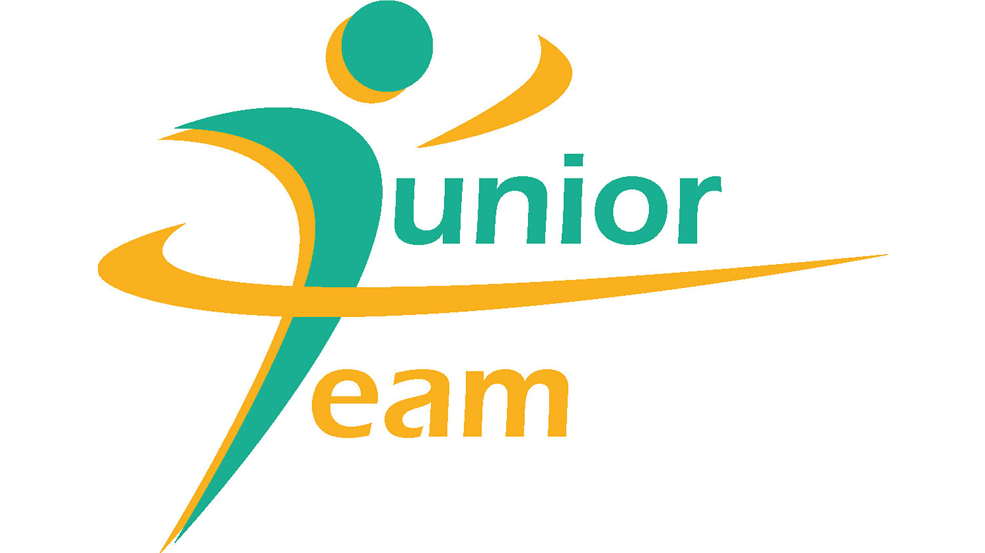 Logo „Junior Team“ mit stilisierter dynamischer Figur